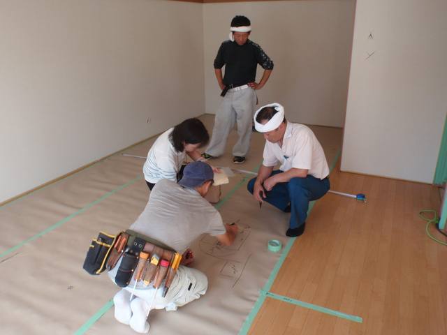 完成した室内での仕上げ確認